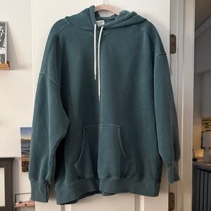 Aerie cloud fleece Deep Teal Hoodie Sweatshirt